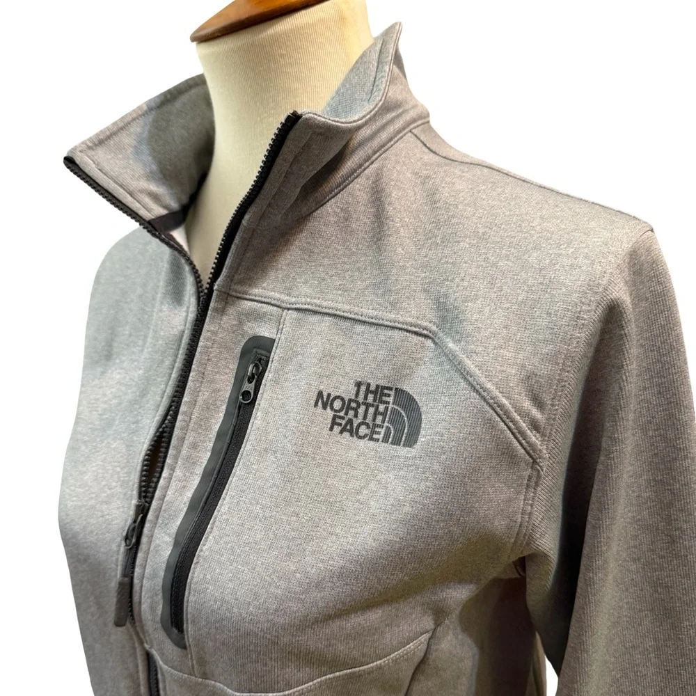 The North Face Gray 1/4 Zip Pullover Women’s Small Medium Stretch Fleece - Picture 2 of 8